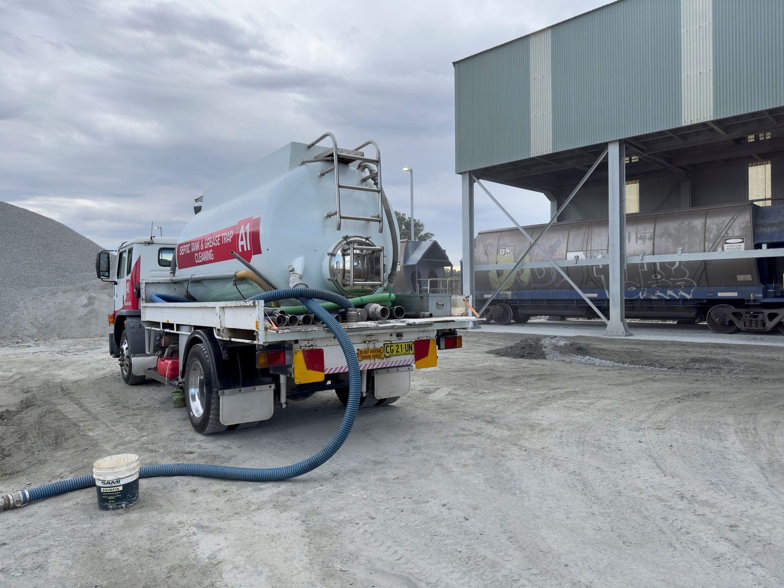 A1 Septic Tank & Grease Trap Cleaning on site