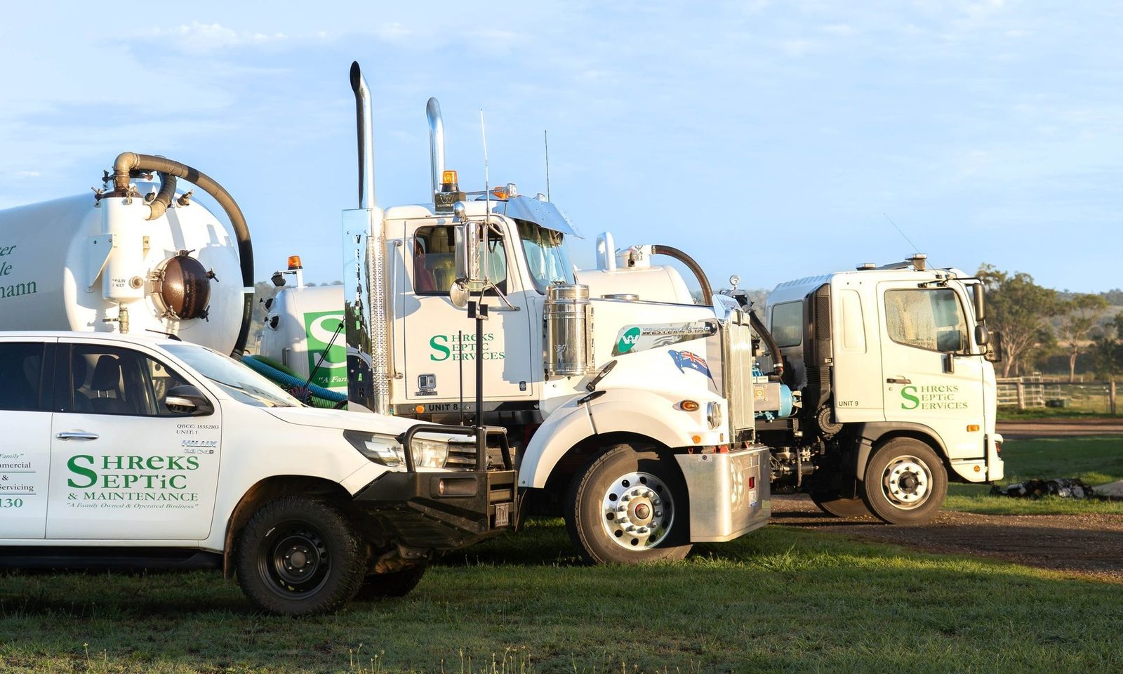 Shreks Septic Services on site